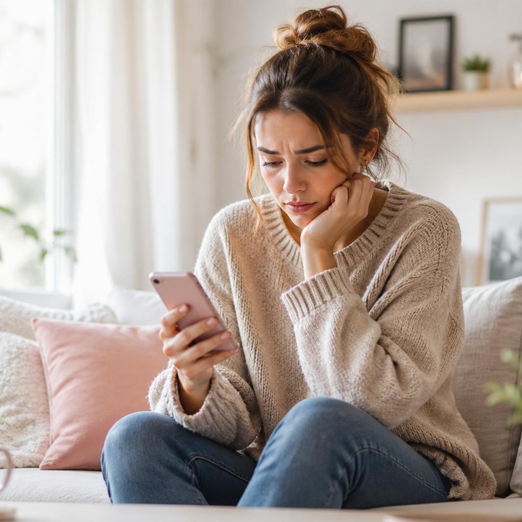 vrouw-twijfel-telefoon-voelt-hij-nog-iets-